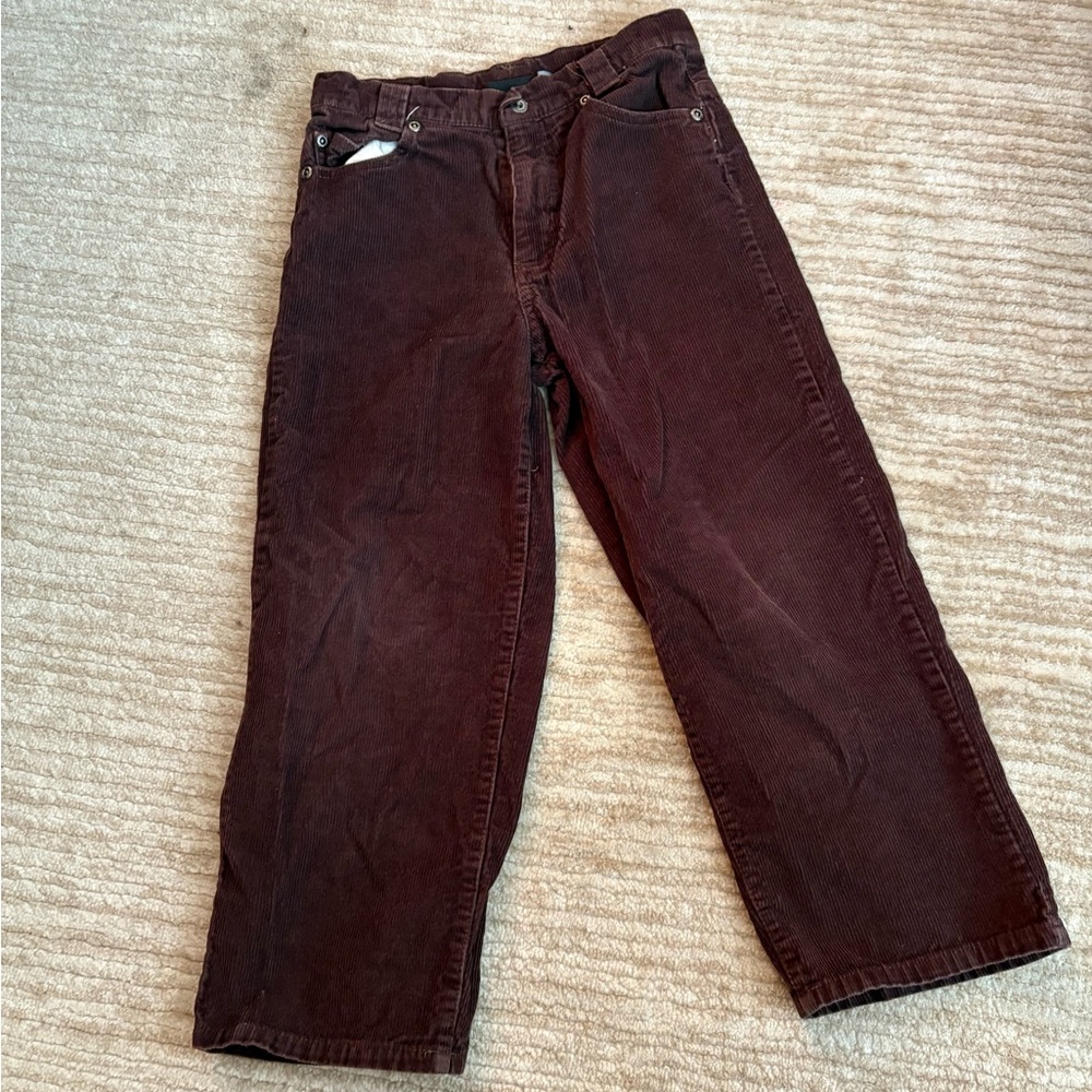 Boys Calvin Klein Corduroy Brown Pants size 6